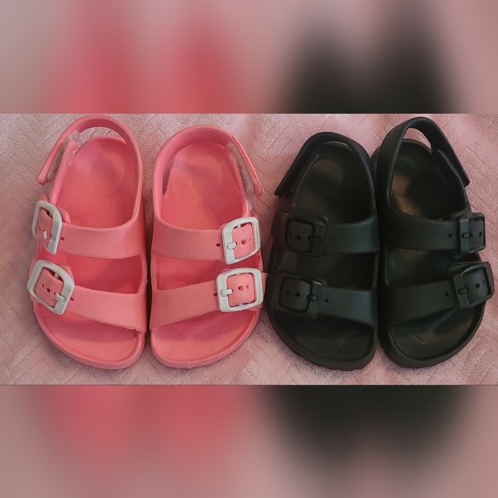 Cat & Jack Sandals (Pink and Black)